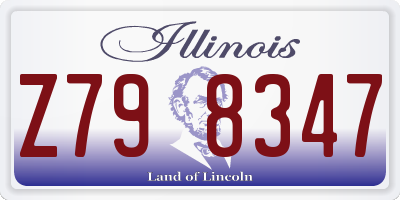 IL license plate Z798347