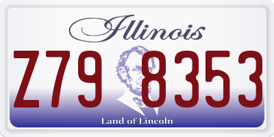 IL license plate Z798353