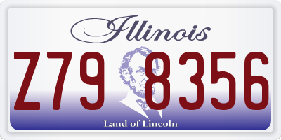 IL license plate Z798356