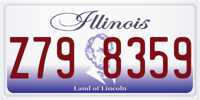IL license plate Z798359