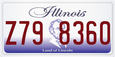 IL license plate Z798360