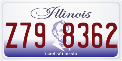 IL license plate Z798362