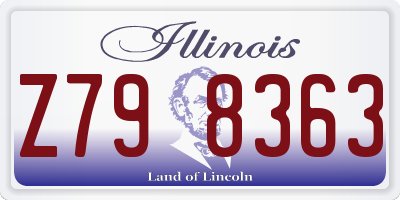 IL license plate Z798363