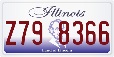 IL license plate Z798366
