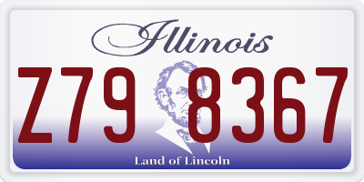 IL license plate Z798367