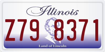 IL license plate Z798371