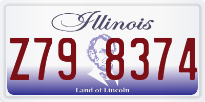 IL license plate Z798374