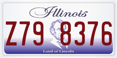 IL license plate Z798376