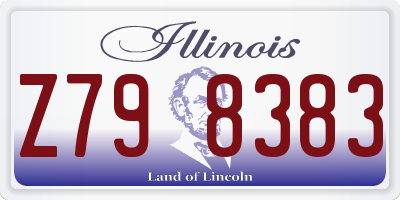 IL license plate Z798383
