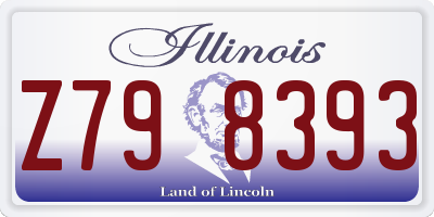 IL license plate Z798393