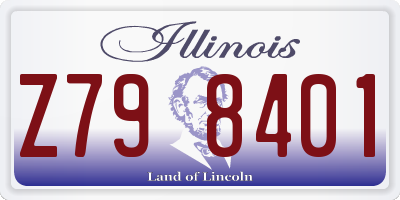 IL license plate Z798401