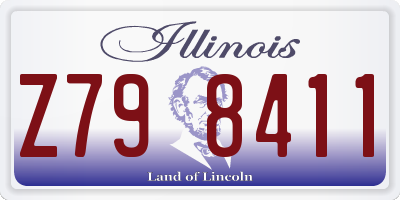 IL license plate Z798411