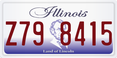 IL license plate Z798415
