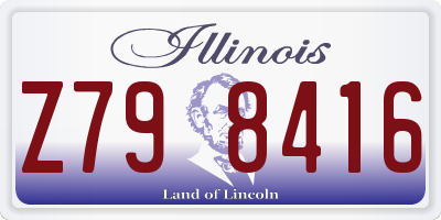 IL license plate Z798416