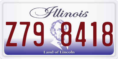 IL license plate Z798418