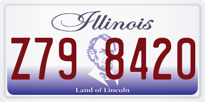 IL license plate Z798420