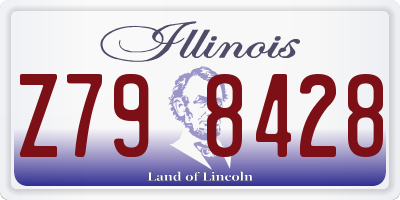 IL license plate Z798428