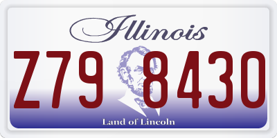 IL license plate Z798430