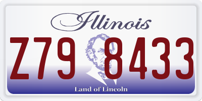 IL license plate Z798433