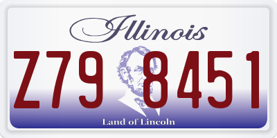 IL license plate Z798451