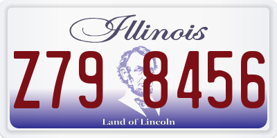IL license plate Z798456