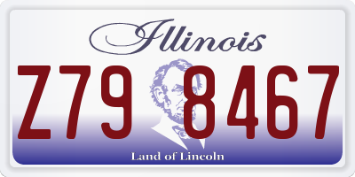 IL license plate Z798467