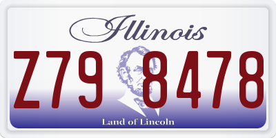 IL license plate Z798478