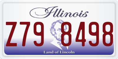 IL license plate Z798498