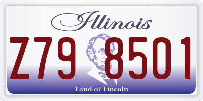 IL license plate Z798501