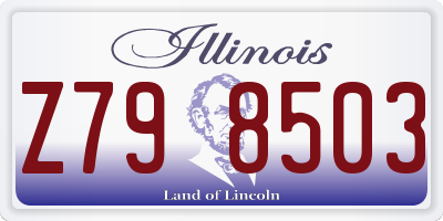 IL license plate Z798503