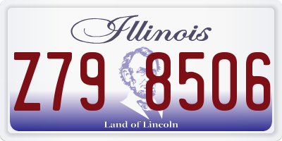 IL license plate Z798506