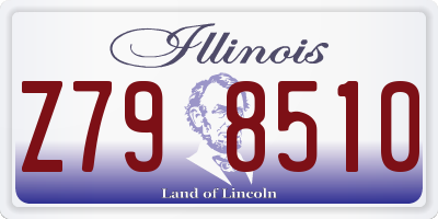 IL license plate Z798510
