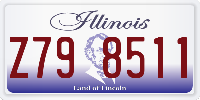 IL license plate Z798511