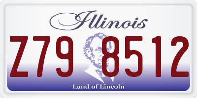 IL license plate Z798512