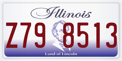 IL license plate Z798513
