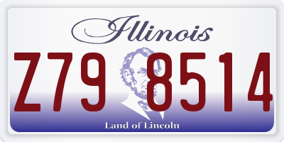 IL license plate Z798514