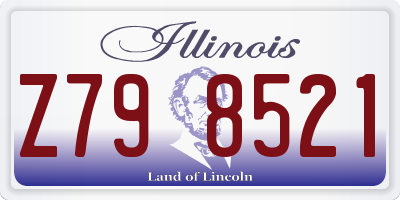 IL license plate Z798521