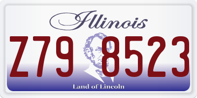 IL license plate Z798523