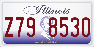 IL license plate Z798530