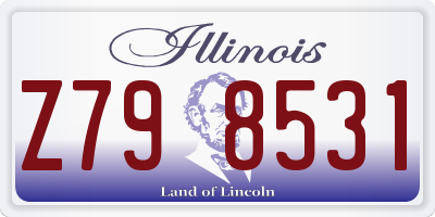 IL license plate Z798531