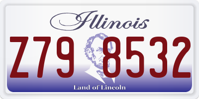 IL license plate Z798532