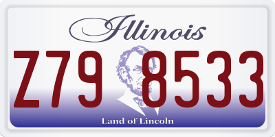 IL license plate Z798533