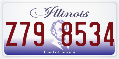 IL license plate Z798534