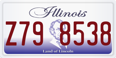 IL license plate Z798538
