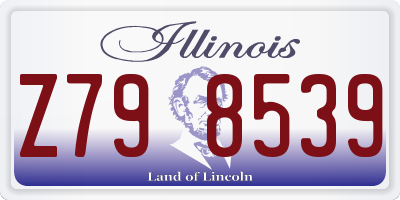 IL license plate Z798539