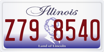 IL license plate Z798540