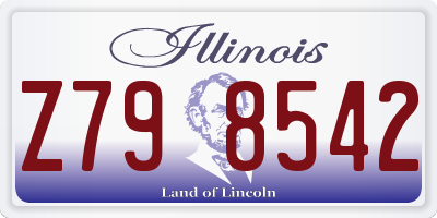 IL license plate Z798542