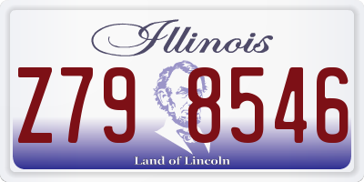 IL license plate Z798546