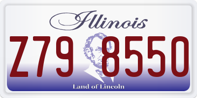 IL license plate Z798550