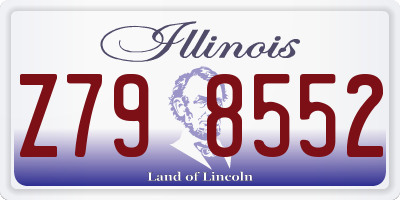 IL license plate Z798552